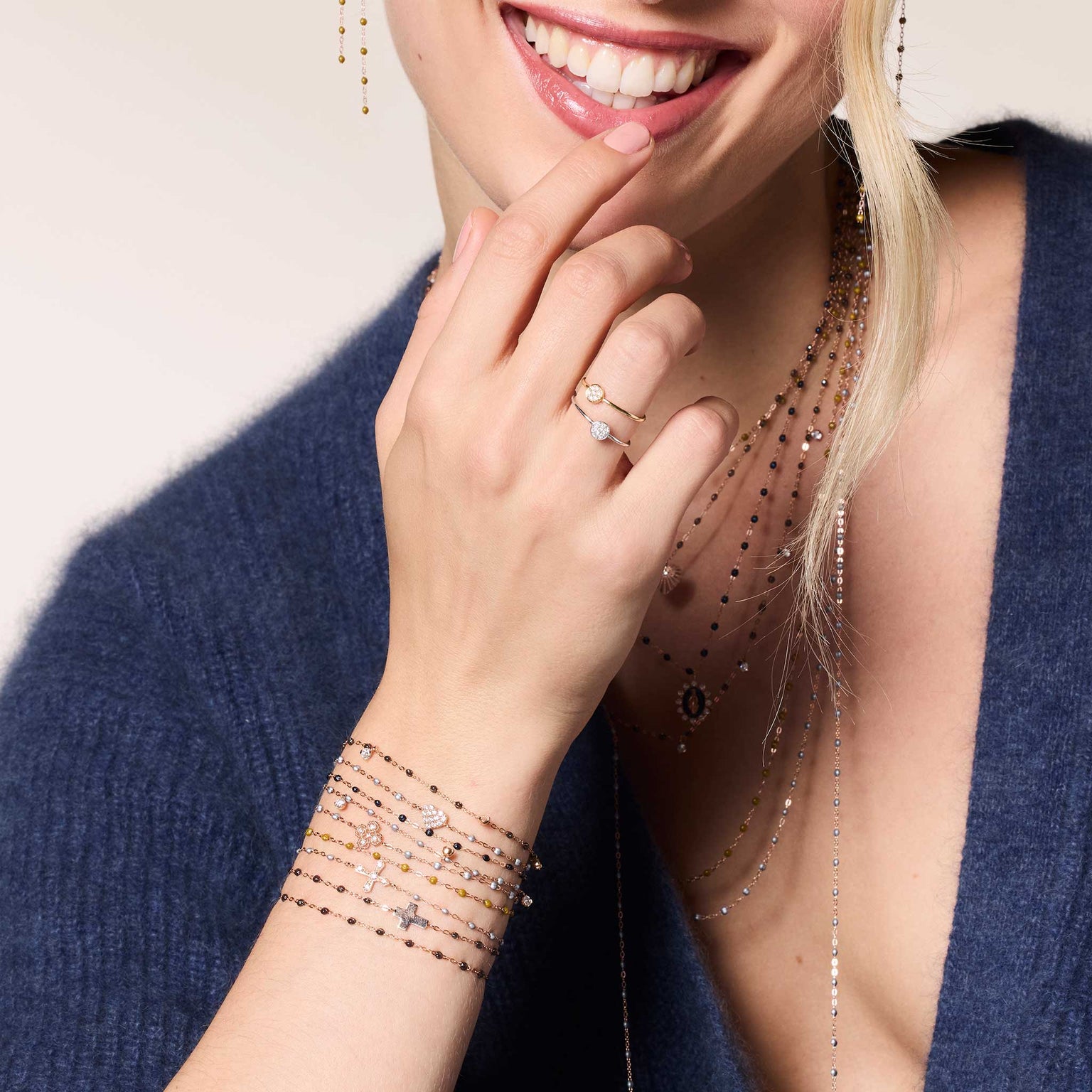 Gigi Clozeau - Anillo Puce, diamantes, oro blanco, T 50