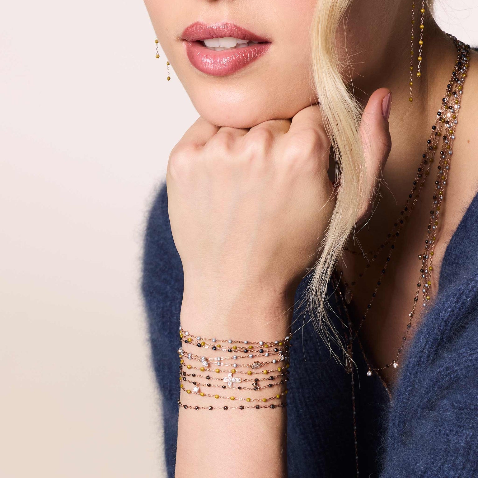 Gigi Clozeau - Pulsera dorado Classique Gigi, oro rosa, 17 cm