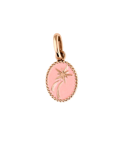 Colgante Etoile Espoir resina salmón, oro rosa
