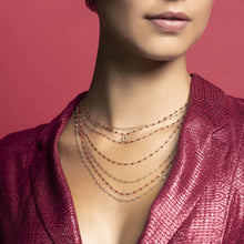 Gigi Clozeau - Collar rojo Classique Gigi, oro rosa, 42 cm