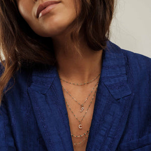 Gigi Clozeau - Pendentif Lucky Letter C, or jaune, diamants