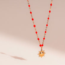 Gigi Clozeau - Collier Soleil corail, or rose, 42 cm