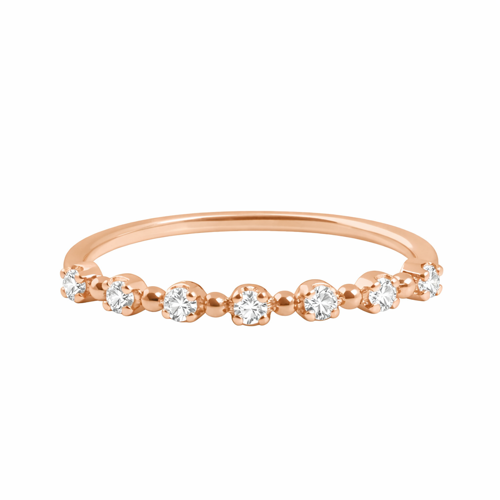 Gigi Clozeau - Anillo Classique Gigi, 7 diamantes, oro rosa, T 52