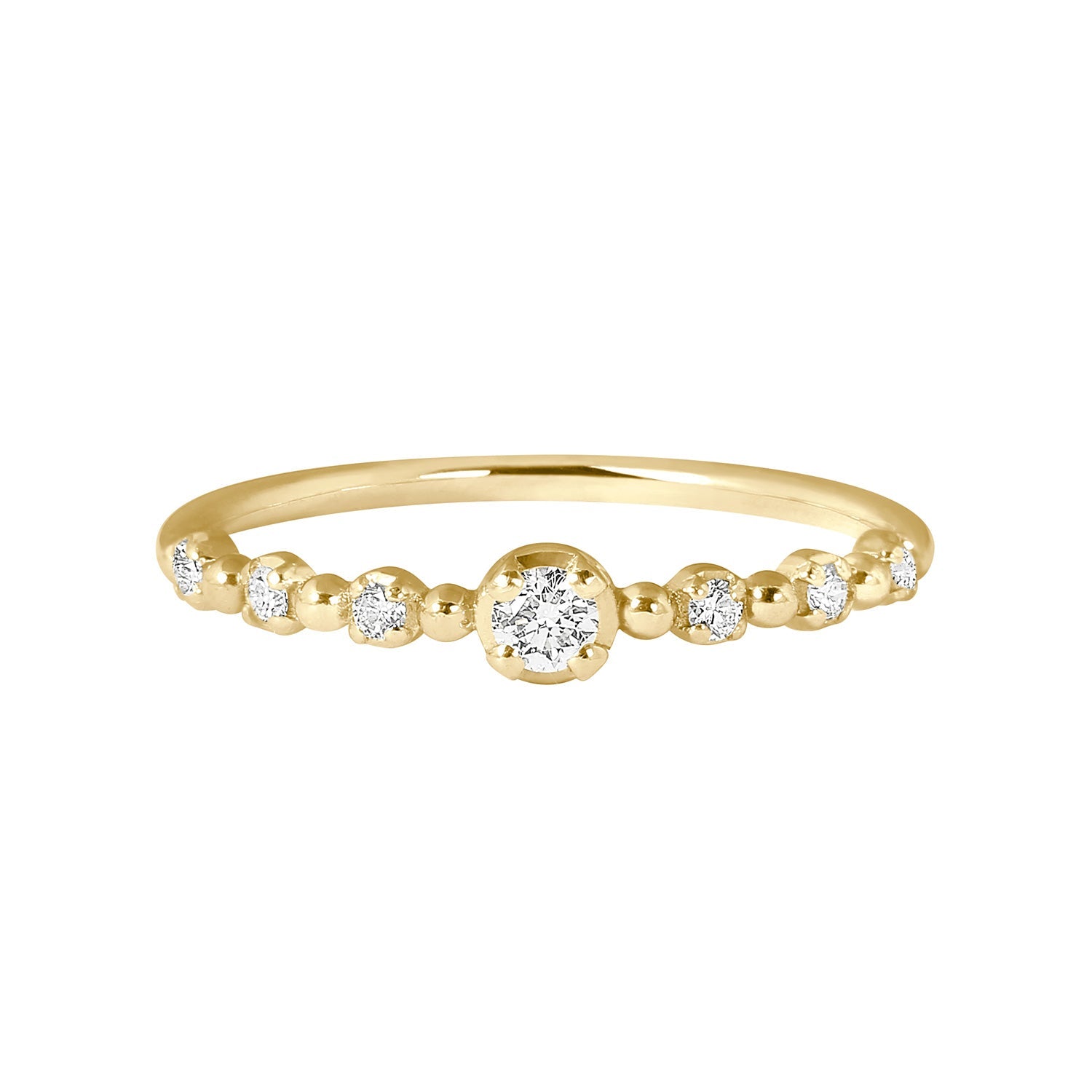Gigi Clozeau - Bague Solitaire Gigi, diamants, or jaune, T 54