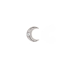 Gigi Clozeau - Boucle d'oreille unique Lune, diamant, or blanc