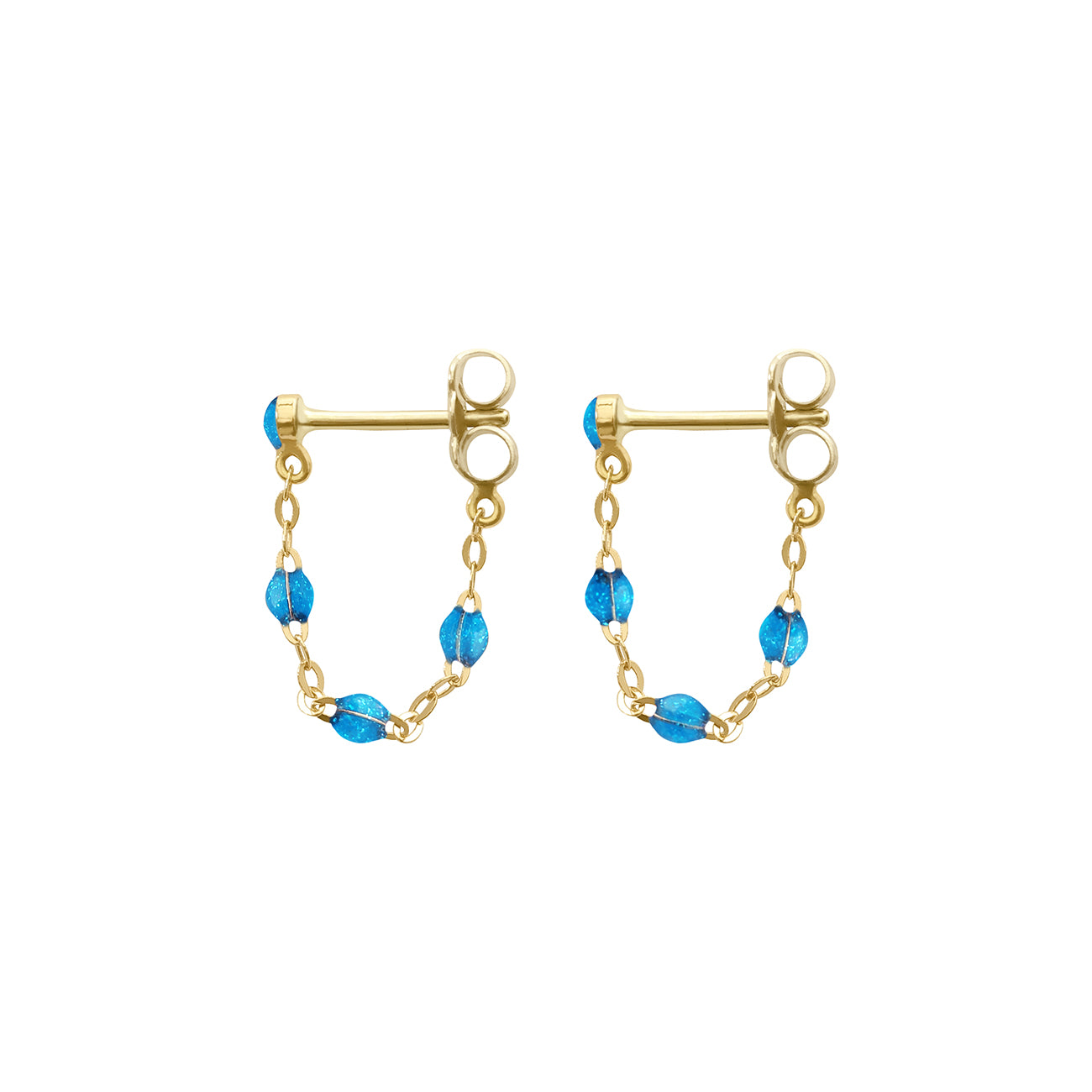 Gigi Clozeau - Boucles d'oreilles azur Classique Gigi, or jaune
