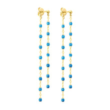Gigi Clozeau - Boucles d'oreilles Dansantes Classique Gigi azur, or jaune