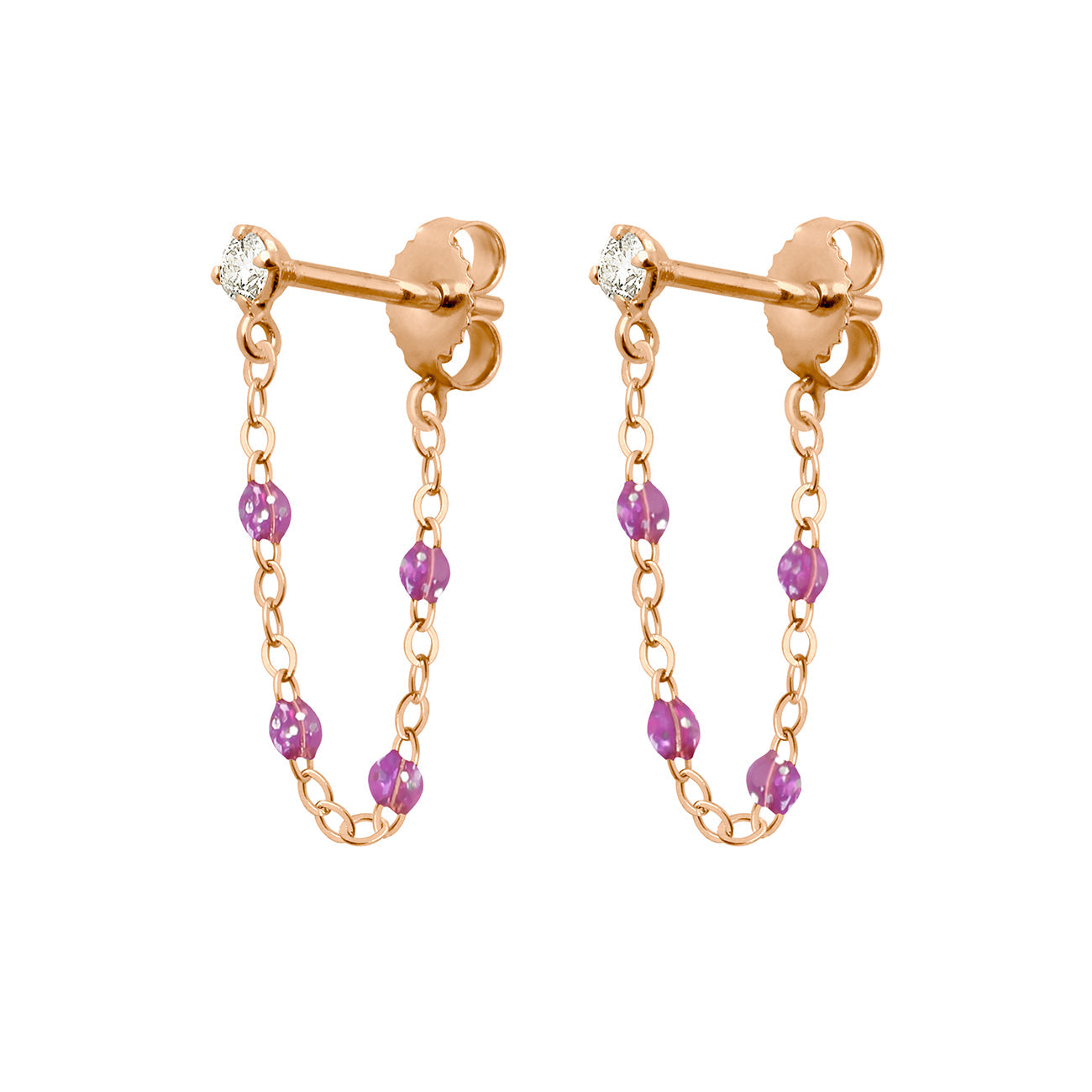 Gigi Clozeau - Boucles d'oreilles galaxy Gigi Suprême, or rose, diamants
