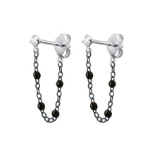 Gigi Clozeau - Boucles d'oreilles noire Gigi Suprême, or noir et blanc, diamants
