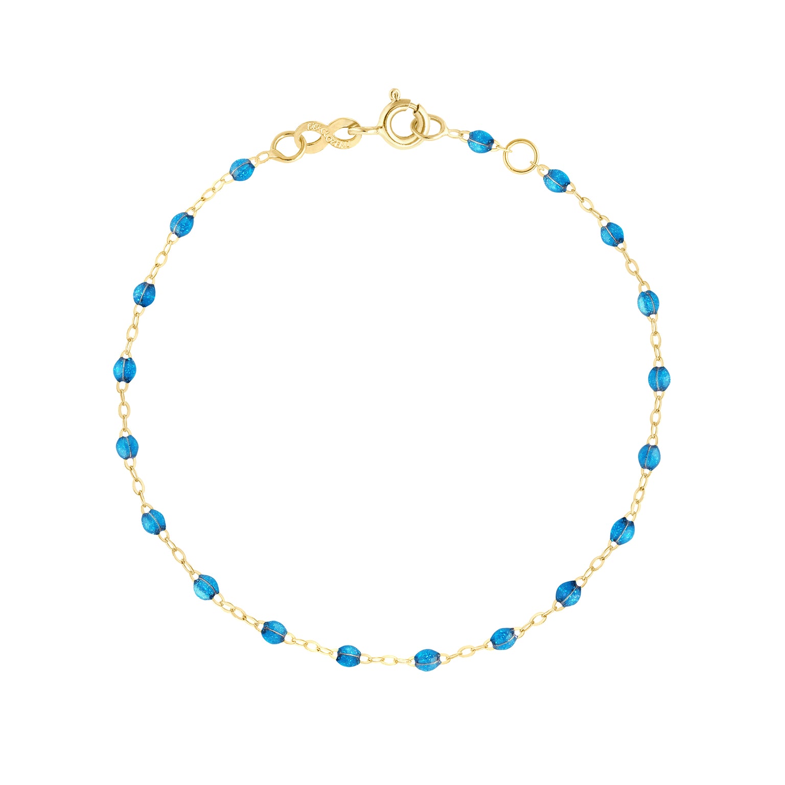 Gigi Clozeau - Bracelet azur Classique Gigi, or jaune, 19 cm