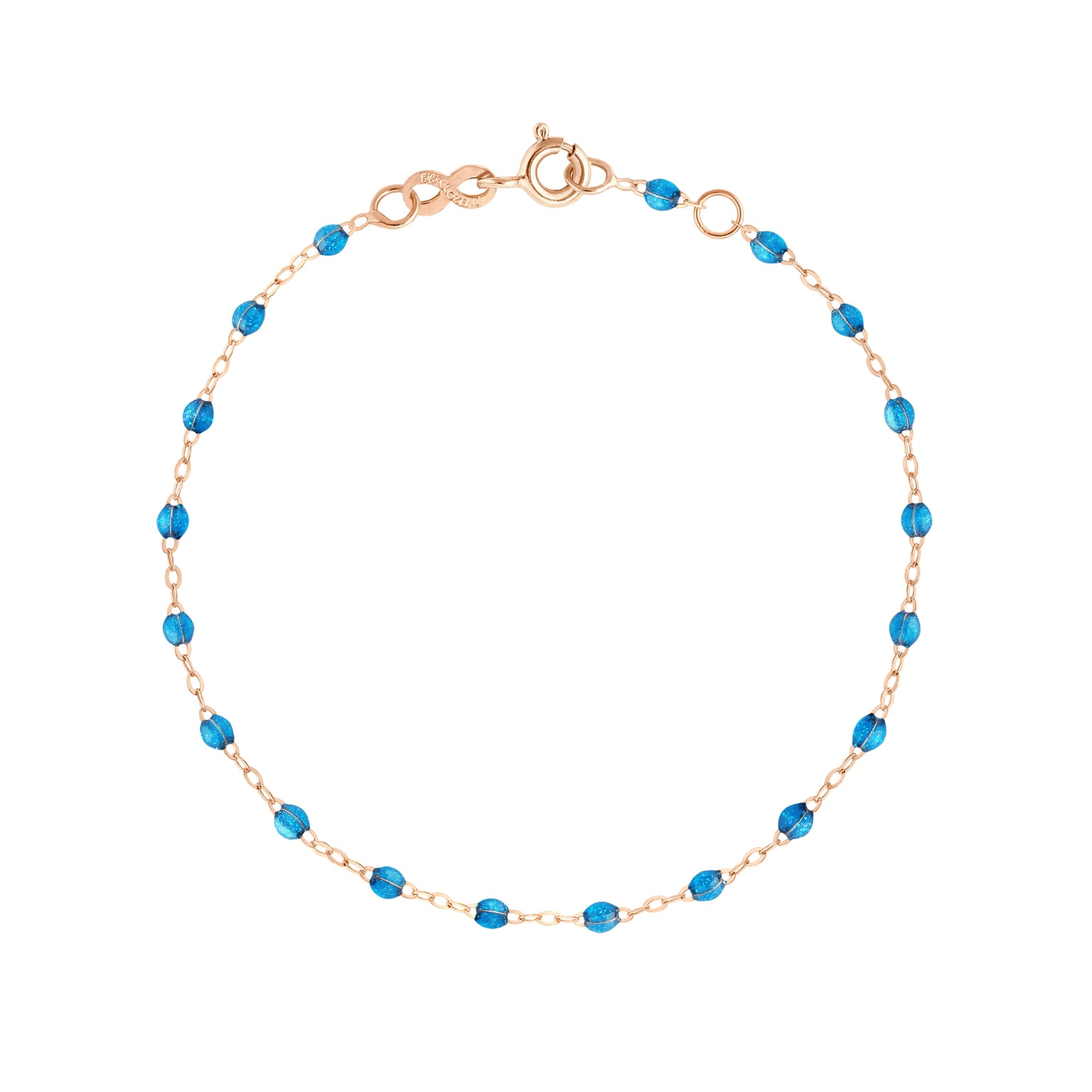 Gigi Clozeau - Bracelet azur Classique Gigi, or rose, 15 cm