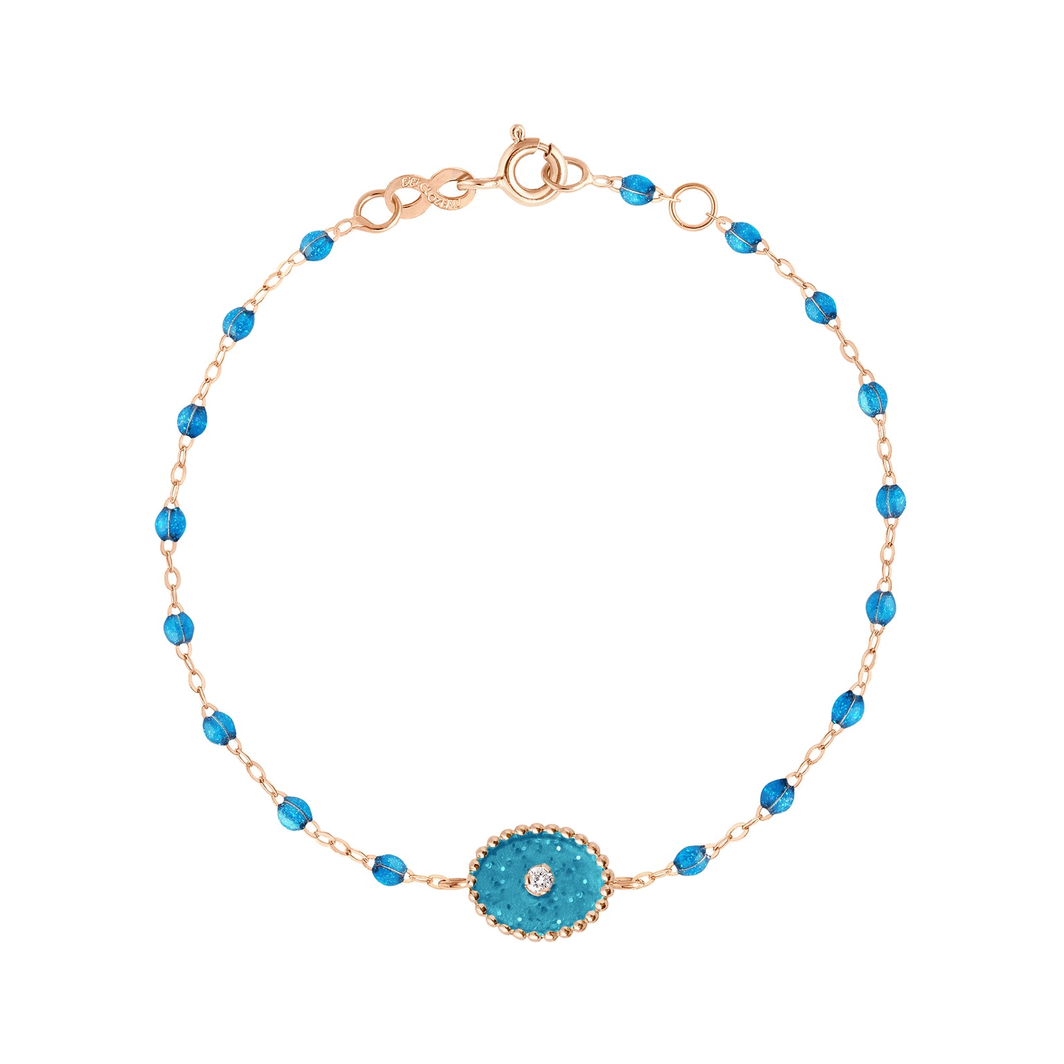 Gigi Clozeau - Bracelet azur Etoile du Nord diamant, or rose, 17 cm