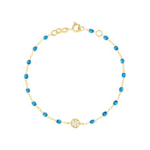 Gigi Clozeau - Bracelet azur Puce, diamants, or jaune, 17 cm