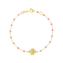 Gigi Clozeau - Bracelet blush Trèfle Lumière, diamant, or jaune, 17 cm
