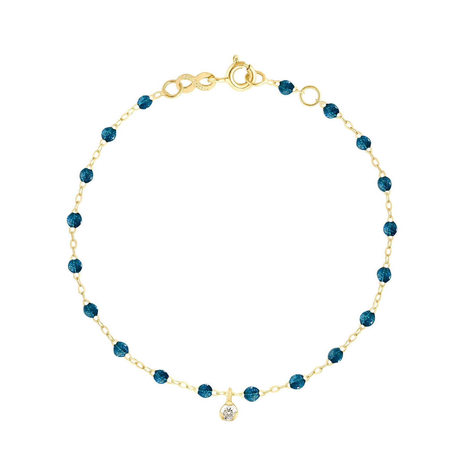 Gigi Clozeau - Bracelet jungle Gigi Suprême, or jaune, 1 diamant, 17 cm