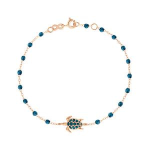 Gigi Clozeau - Bracelet jungle Tortue, or rose, 17 cm