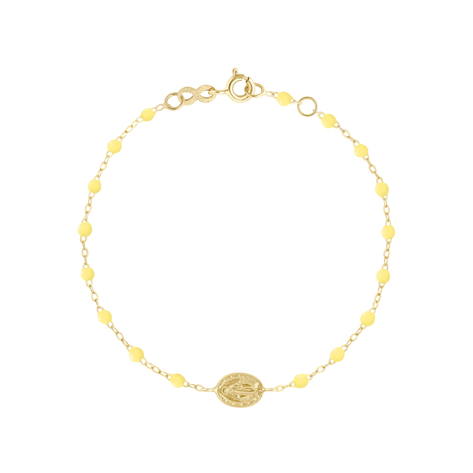 Gigi Clozeau - Bracelet mimosa Madone or jaune, 17 cm 