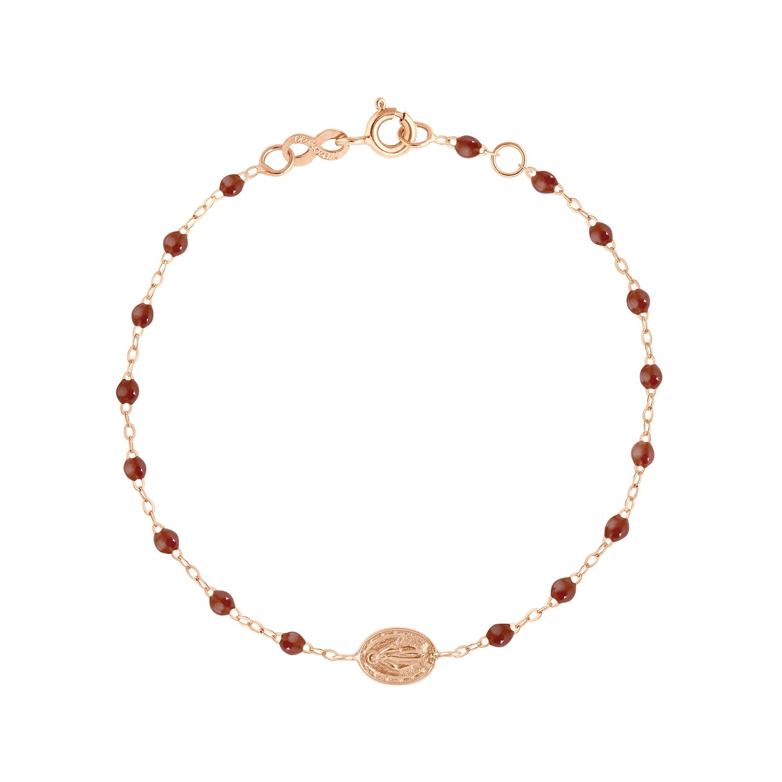 Gigi Clozeau - Bracelet moka Madone or rose, 17 cm