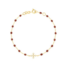 Gigi Clozeau - Bracelet moka Spark diamants, or jaune, 17 cm