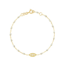 Gigi Clozeau - Bracelet opale Clin d’œil diamants, or jaune, 17 cm