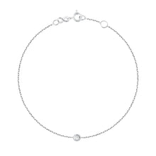 Gigi Clozeau - Bracelet Pure Gigi Dot, or blanc, diamant, 17 cm