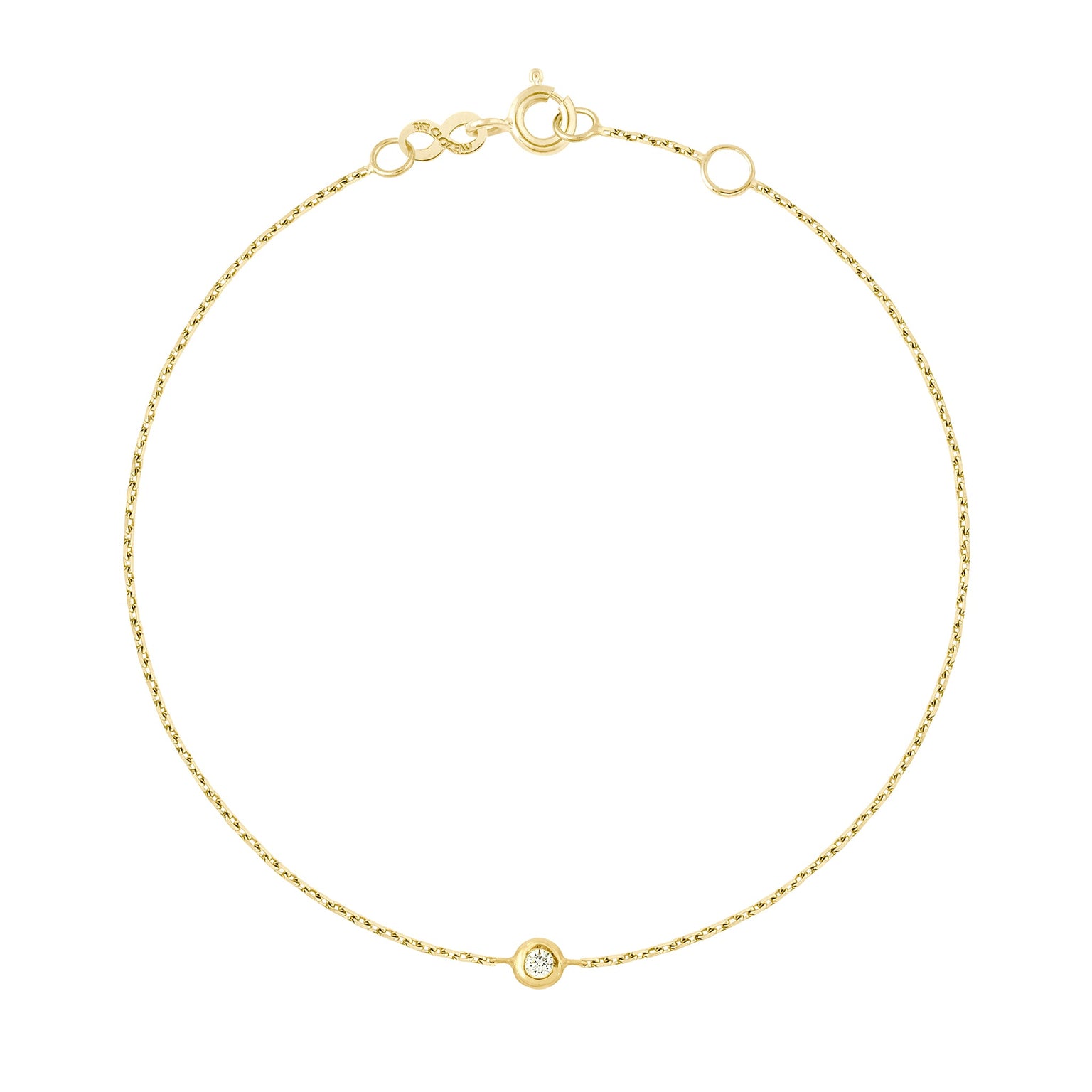 Gigi Clozeau - Bracelet Pure Gigi Dot, or jaune, diamant, 17 cm