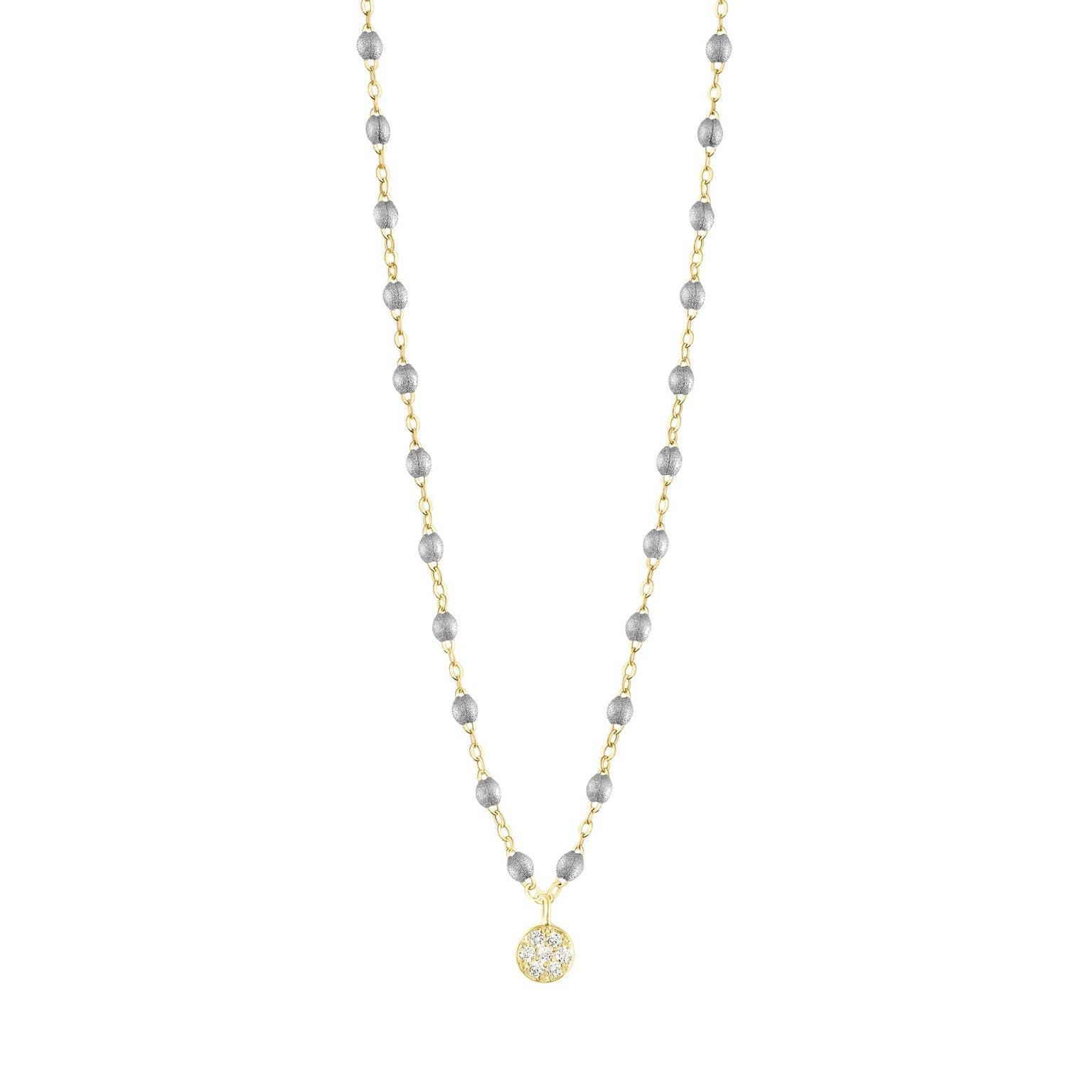 Gigi Clozeau - Collier argent Puce, diamants, or jaune, 42 cm