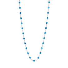 Gigi Clozeau - Collier azur Classique Gigi, or blanc, 50 cm