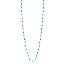 Gigi Clozeau - Collier azur Classique Gigi, or blanc, 60 cm
