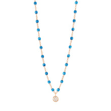 Gigi Clozeau - Collier azur Puce, diamants, or rose, 42 cm