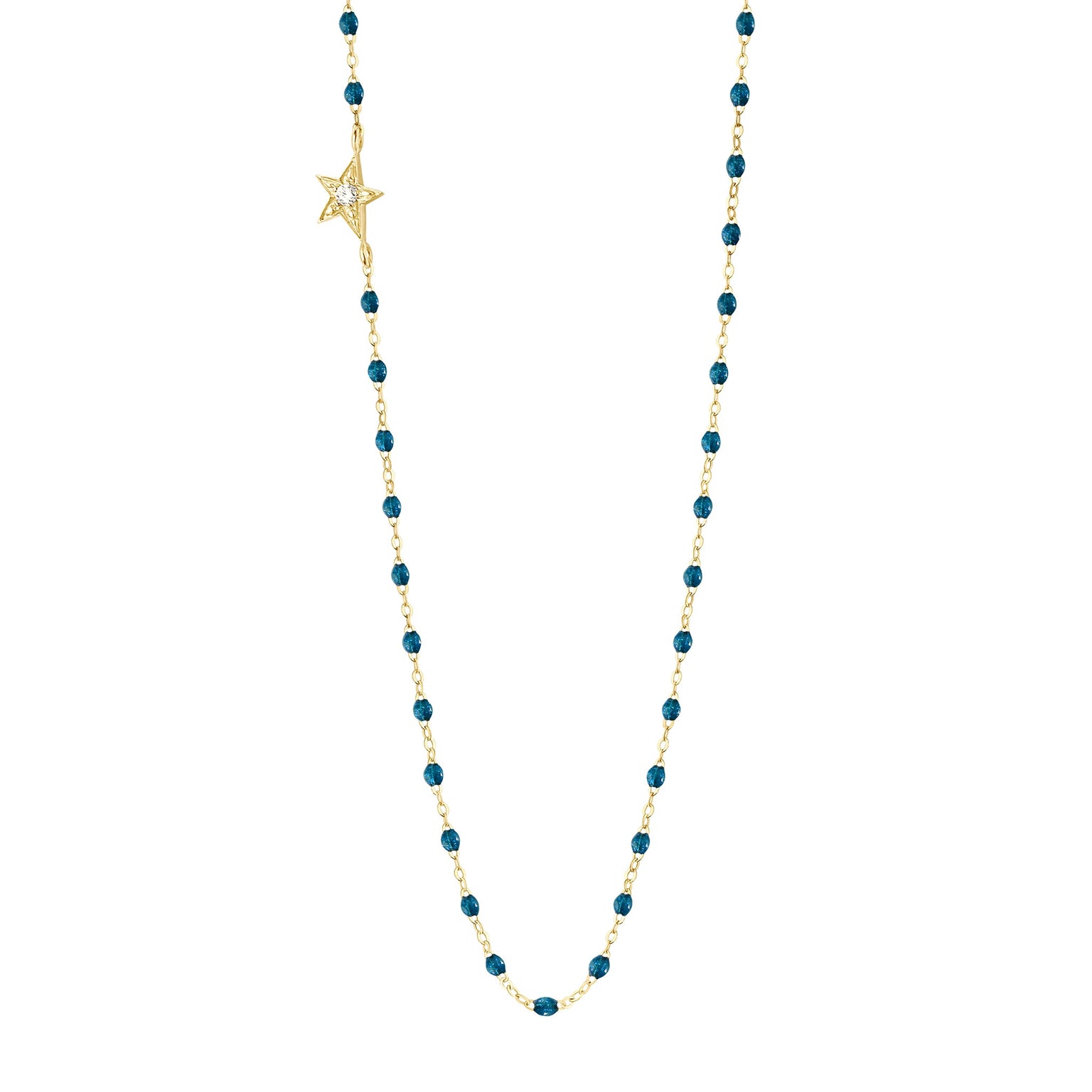 Gigi Clozeau - Collier jungle Etoile, diamant, or jaune, 42 cm