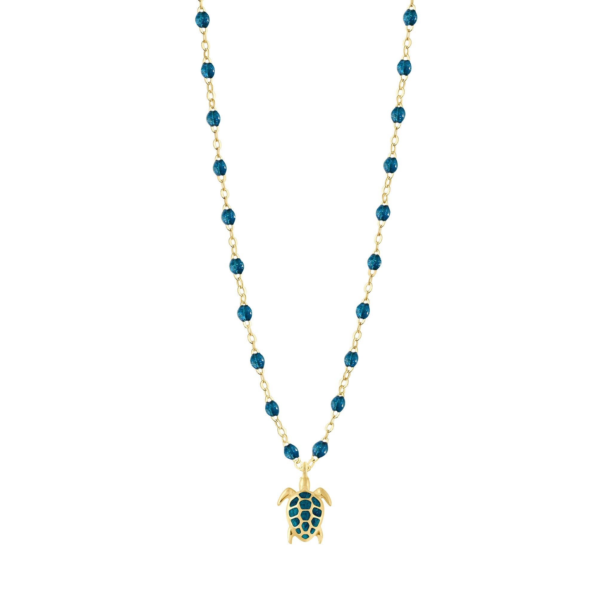 Gigi Clozeau - Collier jungle Tortue, or jaune, 42 cm
