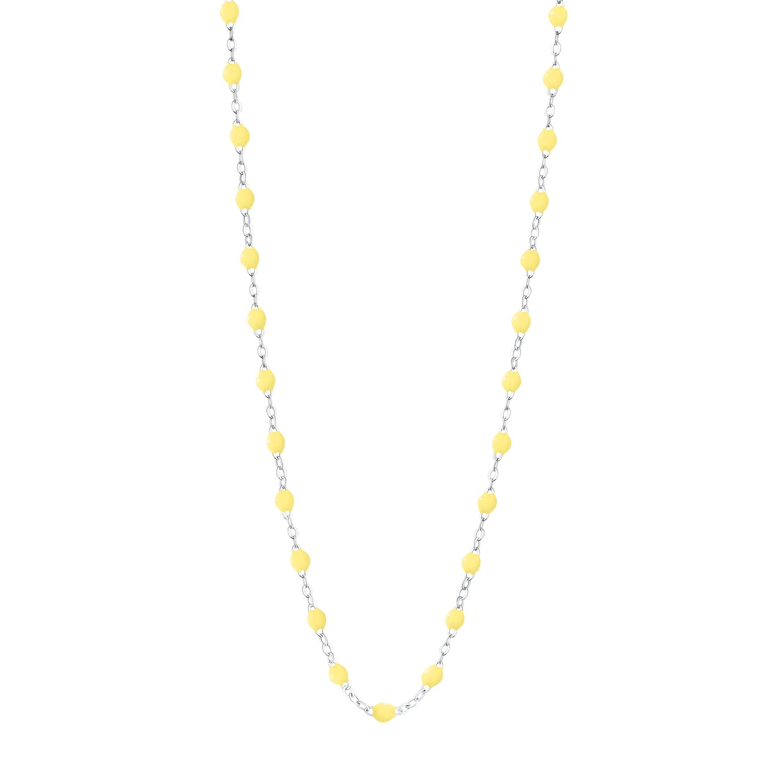 Gigi Clozeau - Collier mimosa Classique Gigi, or blanc, 42 cm