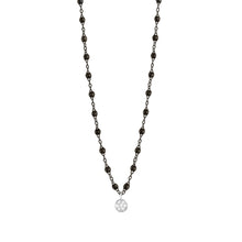 Gigi Clozeau - Collier noir Puce, diamants, or noir et blanc, 42 cm