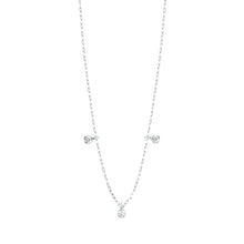 Gigi Clozeau - Collier Pure Gigi Suprême, or blanc, 3 diamants, 45 cm