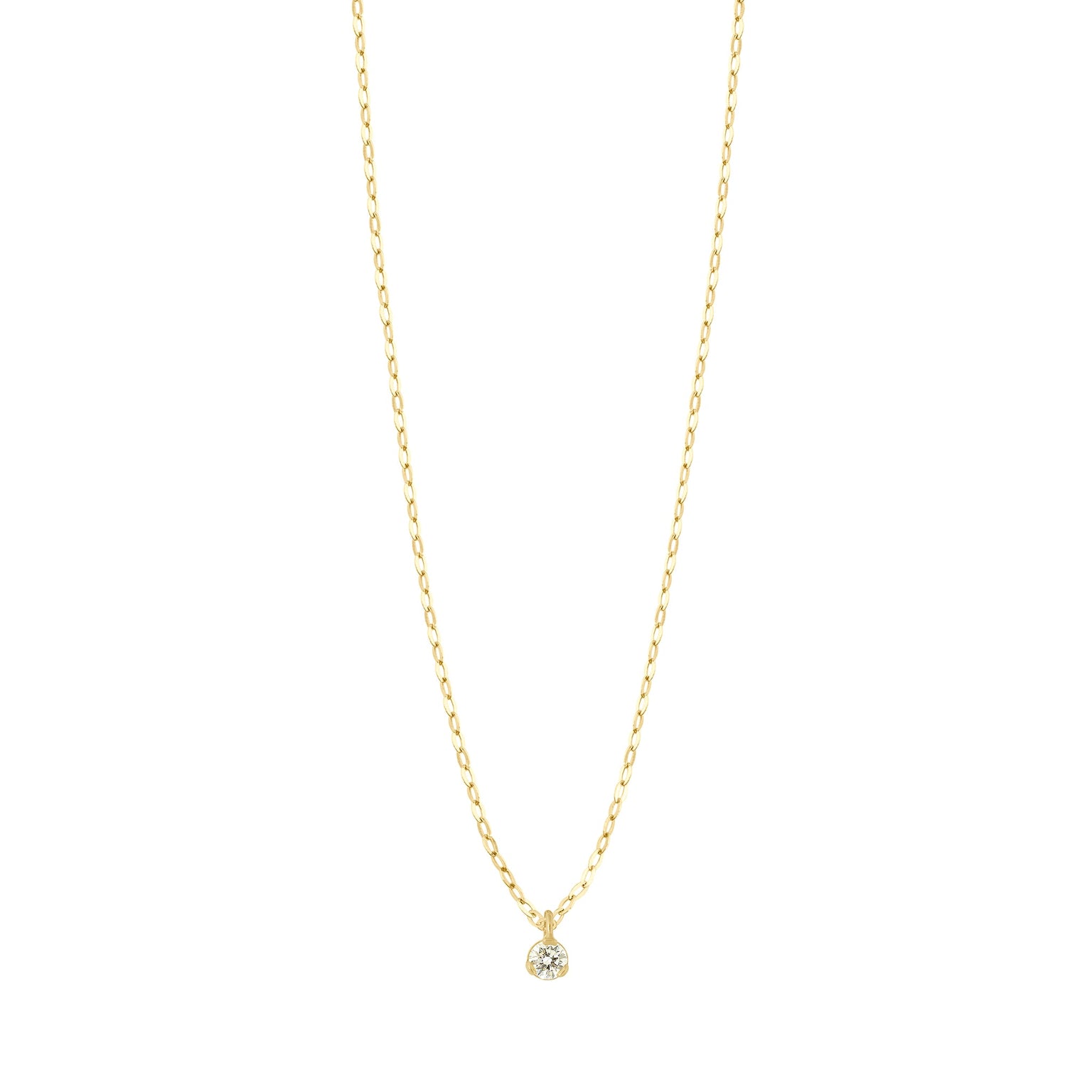 Gigi Clozeau - Collier Pure Gigi Suprême, or jaune, 1 diamant, 42 cm