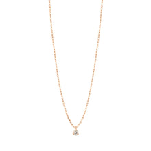 Gigi Clozeau - Collier Pure Gigi Suprême, or rose, 1 diamant, 42 cm