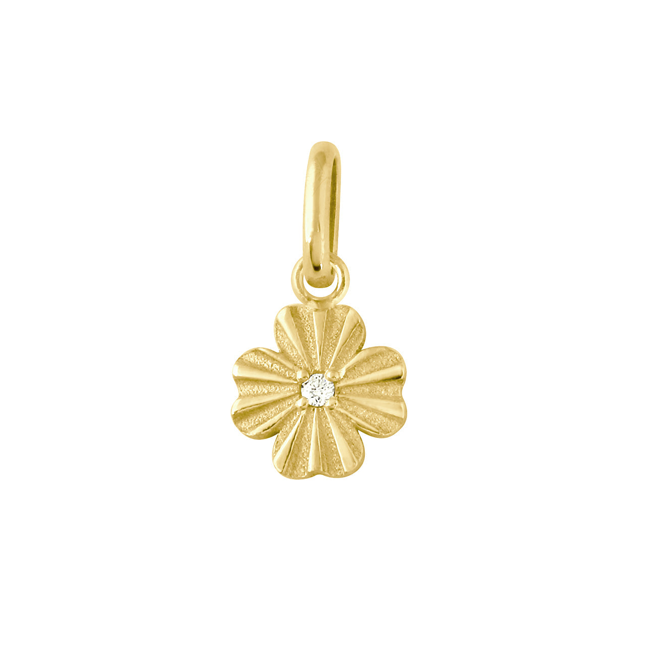 Gigi Clozeau - Pendentif Trèfle Lumière, diamant, or jaune