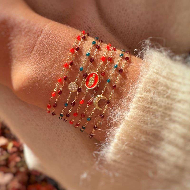 Gigi Clozeau - Pulsera jungle Puce, diamantes, oro amarillo, 17 cm