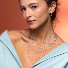 Gigi Clozeau - Collar agua Gigi Suprême, oro rosa, 5 diamantes, 45 cm