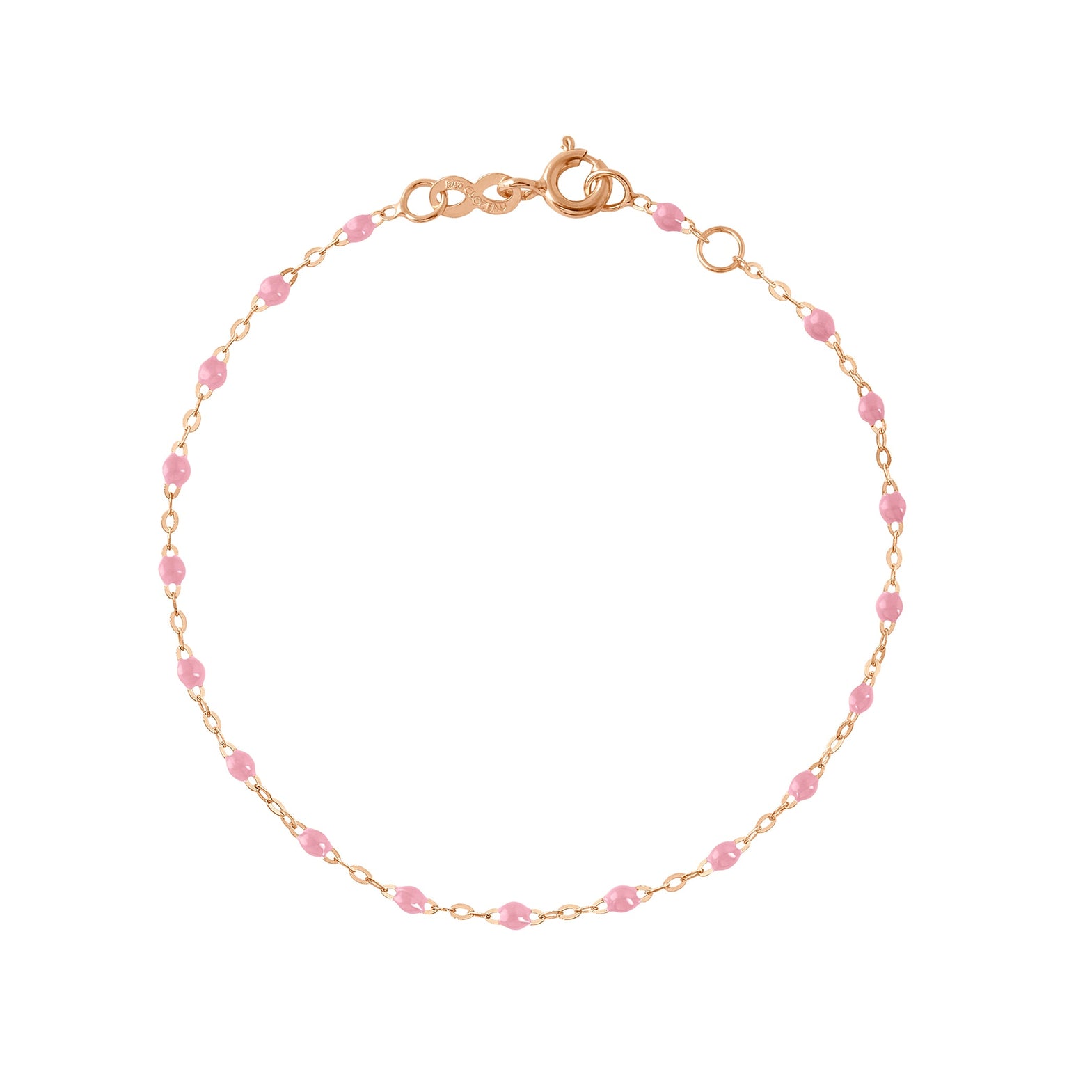 Gigi Clozeau - Bracelet fuchsia Classique Gigi, or rose, 19 cm