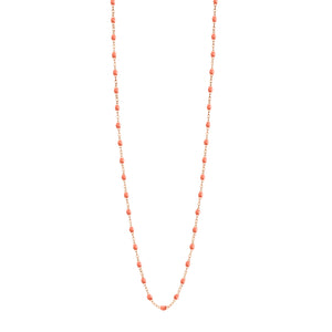 Gigi Clozeau - Sautoir saumon Classique Gigi, or rose, 60 cm