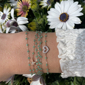 Gigi Clozeau - Pulsera menta Etoile diamante, oro amarillo, 17 cm