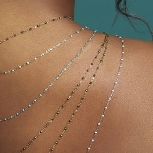 Gigi Clozeau - Collier scarabée Classique Gigi, or rose, 50 cm