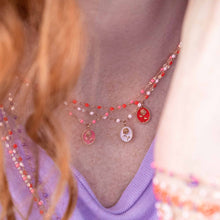 Gigi Clozeau - Collar Rose resina rosa bebé, oro rosa, 42 cm