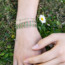 Gigi Clozeau - Bracelet menthe Gigi Suprême, or jaune, 1 diamant, 17 cm