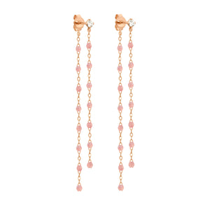 Gigi Clozeau - Boucles d'oreilles Dansantes Classique Gigi blush, diamants, or rose