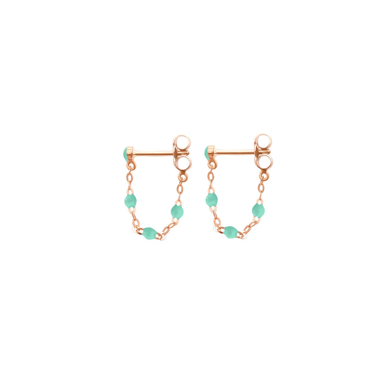 Gigi Clozeau - Boucles d'oreilles jade Classique Gigi, or rose