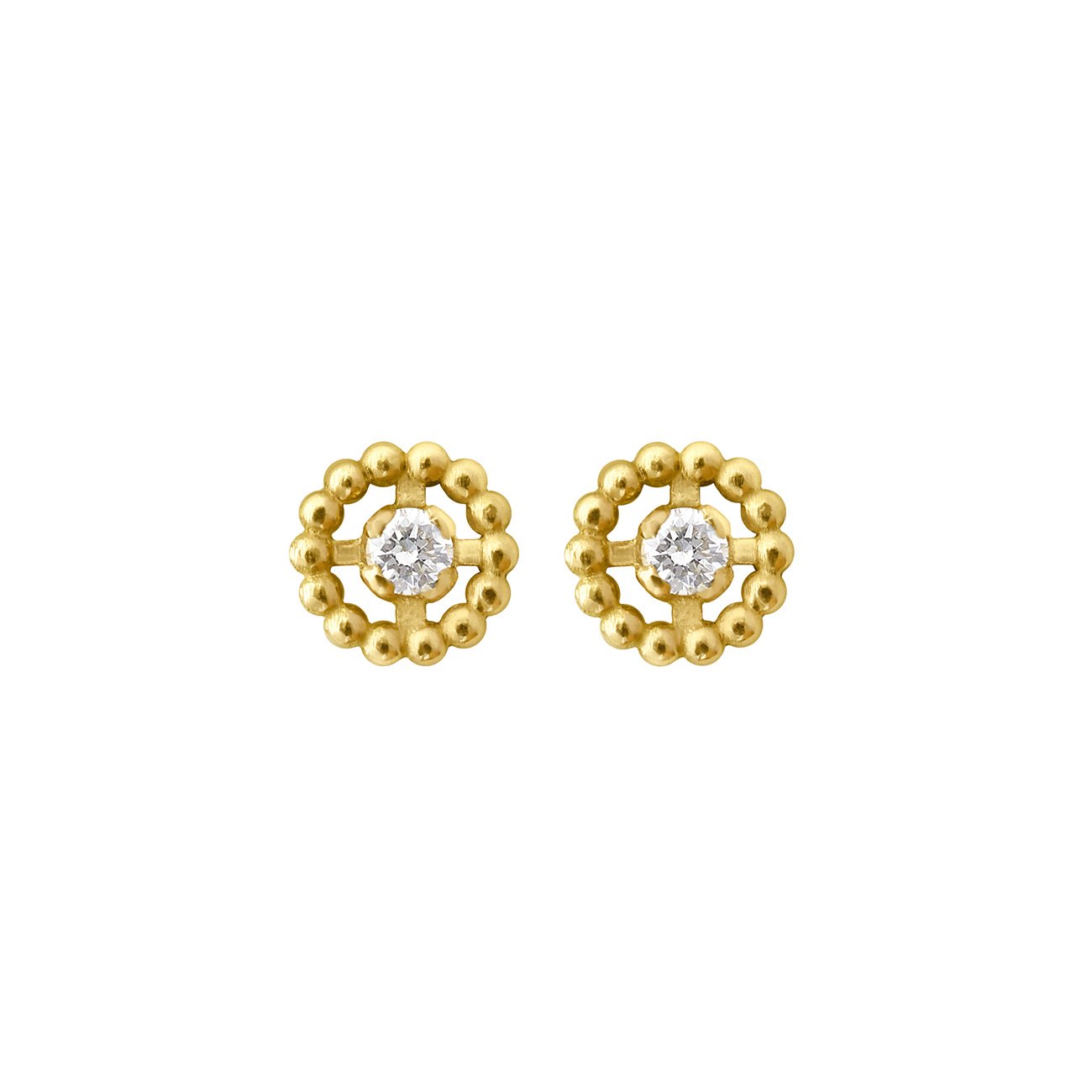 Gigi Clozeau - Boucles d'oreilles Lucky Puce diamants, or jaune