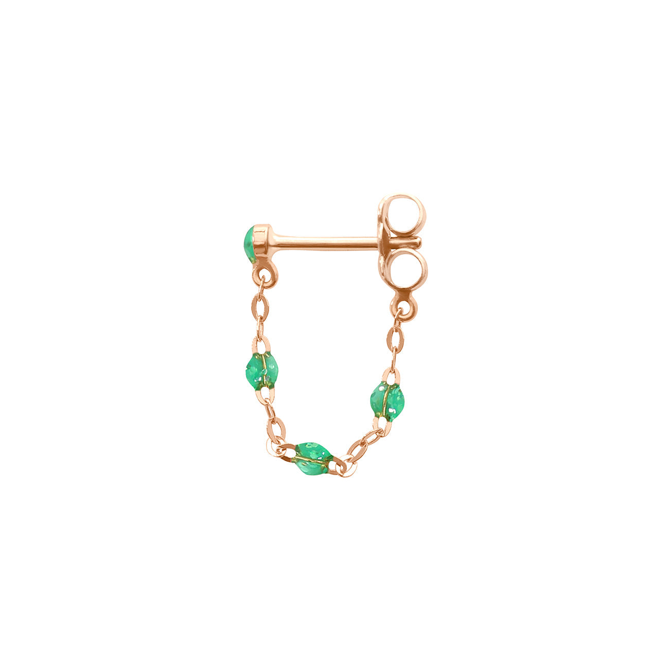 Gigi Clozeau - Boucles d'oreilles menthe Classique Gigi, or rose